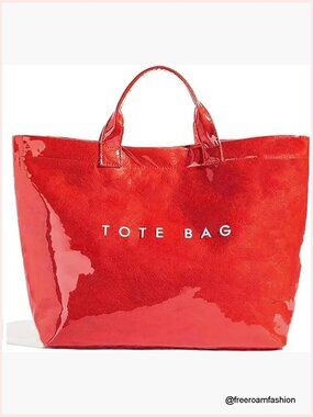 Large PVC Clear Tote Bag for Women Work Travel Handbag Shoulder Bag